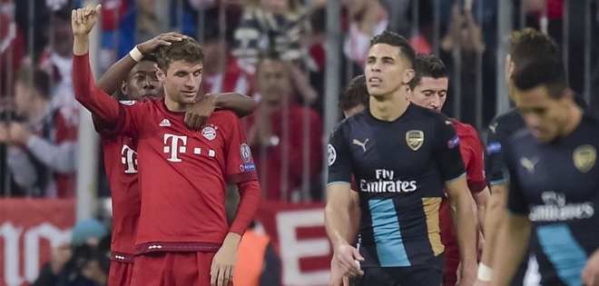 Bị Bayern 'làm gỏi', Arsenal gần hết cơ hội đi tiếp