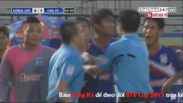 VIDEO: Cầu thủ Myanmar tấn công trọng tài, bỏ thi đấu ở BTV Cup