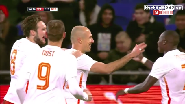 VIDEO: Robben tái xuất với cú đúp ấn tượng trong màu áo Hà Lan