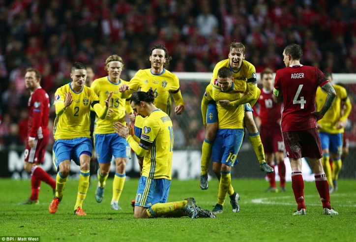 Highlights Đan Mạch 2-2 Thụy Điển: Người hùng Ibrahimovic!