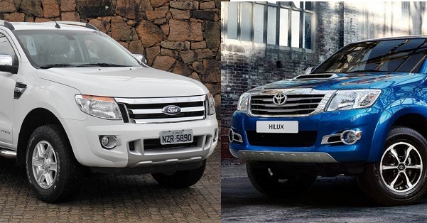 So sánh nhanh Toyota Hilux với ‘vua bán tải’ Ford Ranger