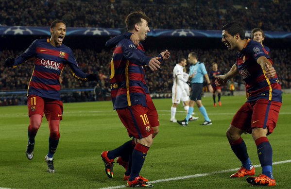 Highlights Barcelona 6-1 Roma: Messi và Suarez tỏa sáng!