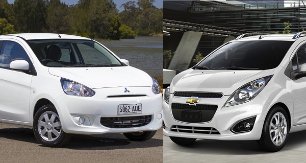 So sánh Chevrolet Spark và Mitsubishi Mirage: Xe giá rẻ tiết kiệm xăng