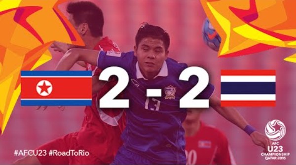Video bàn thắng: Triều Tiên 2-2 Thái Lan (VCK U23 châu Á 2016)