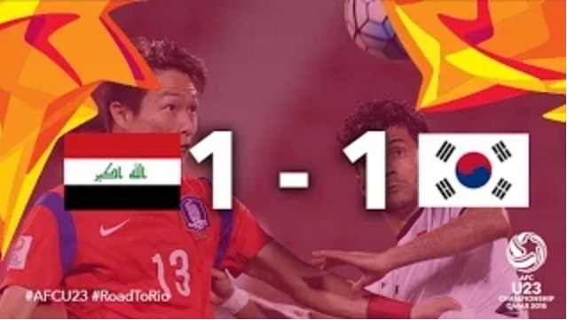 Video bàn thắng: Iraq 1-1 Hàn Quốc (VCK U23 châu Á 2016)