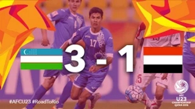 Video bàn thắng: Uzbekistan 3-1 Yemen (VCK U23 châu Á 2016)