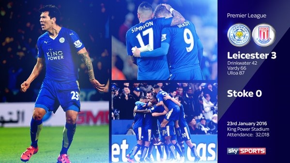 Video bàn thắng: Leicester 3-0 Stoke (Vòng 23 Ngoại hạng Anh)