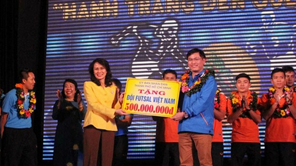Đoạt vé dự World Cup, futsal Việt Nam tiếp tục nhận thưởng