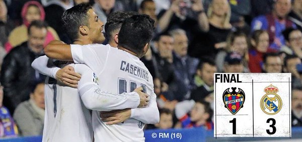 Video bàn thắng: Levante 1-3 Real Madrid (Vòng 27 La Liga)