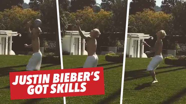 VIDEO: Kỹ năng chơi bóng ấn tượng của ca sỹ Justin Bieber