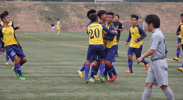 U16 PVF thi đấu ấn tượng trước đội trẻ của CLB Fukuoka Nhật Bản