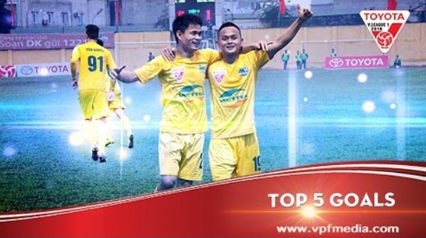 VIDEO: Quốc Phương dẫn đầu top 5 siêu phẩm tại vòng 7 V-League 2016