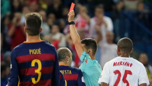 VIDEO: 3 chiếc thẻ đỏ trong trận CK Cup nhà Vua giữa Barca vs Sevilla