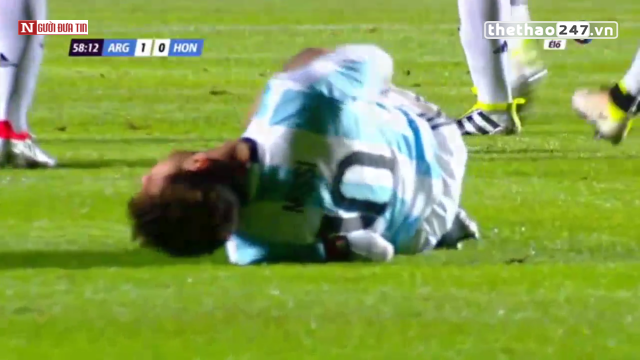 VIDEO: Messi dính chấn thương đáng ngại ở trận gặp Honduras