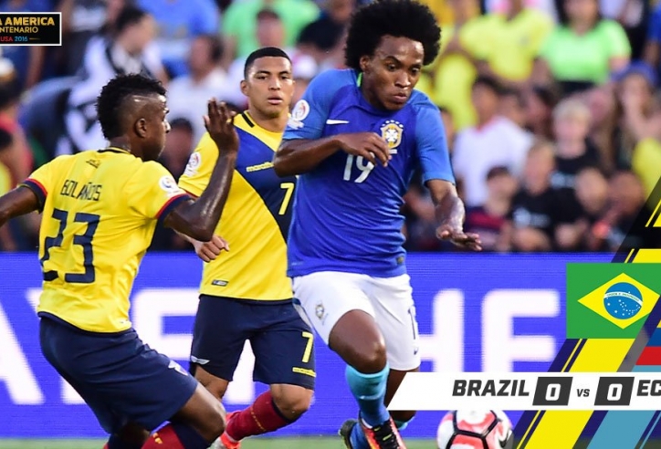 VIDEO Highlights: Brazil 0-0 Ecuador (Vòng bảng Copa America 2016)