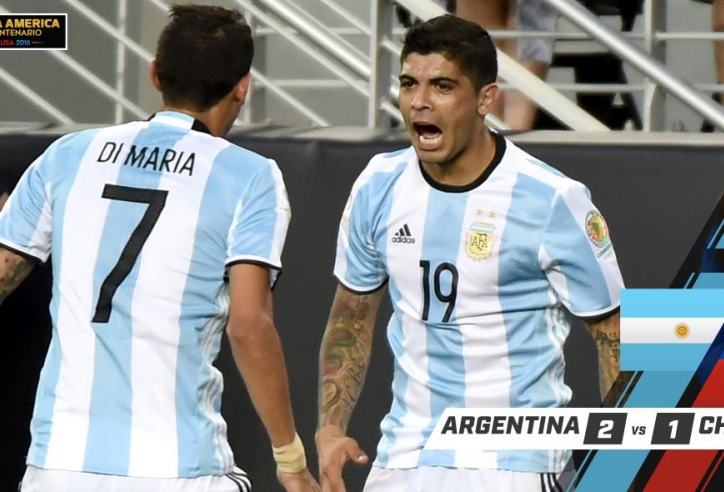 Video bàn thắng: Argentina 2-1 Chile (Vòng bảng Copa America 2016)