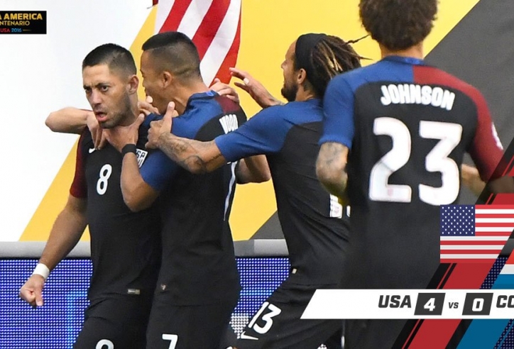 Video bàn thắng: Mỹ 4-0 Costa Rica (Vòng bảng Copa America 2016)