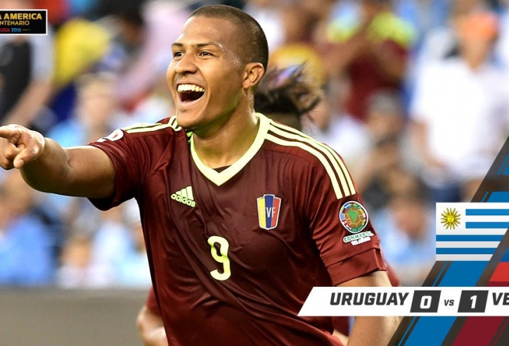 Video bàn thắng: Uruguay 0-1 Venezuela (Vòng bảng Copa America 2016)