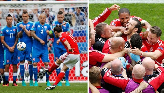 Video bàn thắng: Xứ Wales 2-1 Slovakia (EURO 2016)
