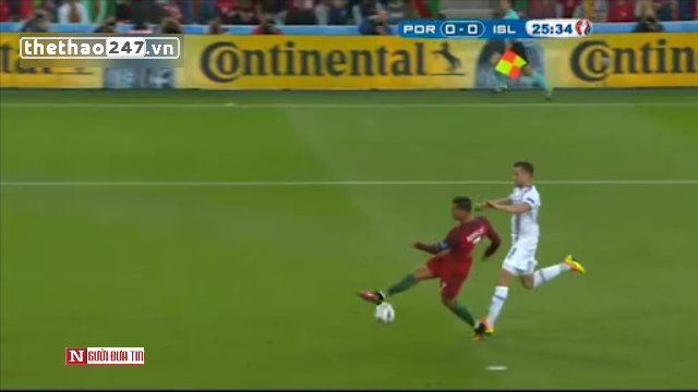 VIDEO: 2 pha dứt điểm đáng thất vọng của Ronaldo trước Iceland