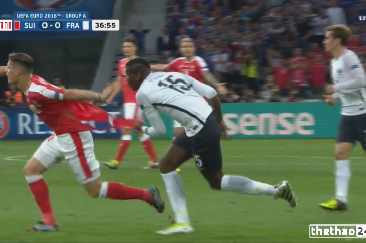 VIDEO: Highlight hiệp 1 Pháp 0-0 Thụy Sĩ