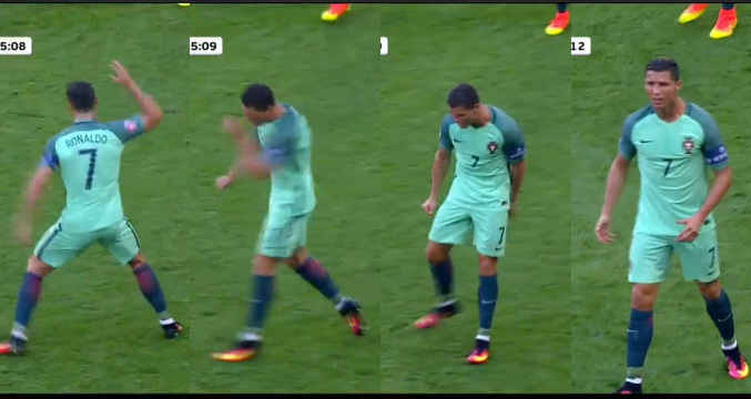 VIDEO: Phản ứng của Ronaldo khi đội nhà lần thứ 3 bị dẫn trước