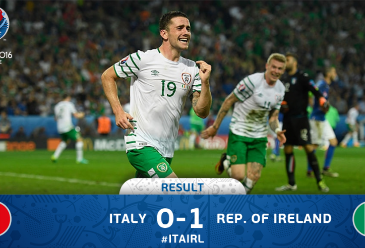Video bàn thắng: Italia 0-1 Ireland (Vòng bảng Euro 2016)