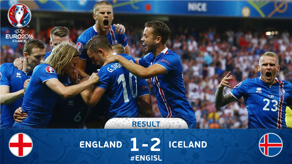 Video bàn thắng: Anh 1-2 Iceland (Vòng 1/8 Euro 2016)
