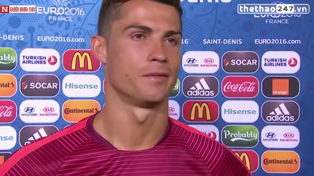VIDEO: Ronaldo xúc động gần khóc sau chức vô địch đi vào lịch sử