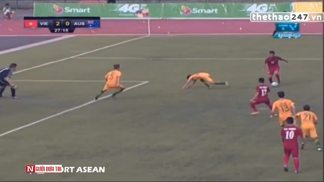 VIDEO: Cú sút quyết đoán của Trần Văn Đạt (U16 Việt Nam 2-0 U16 Australia)
