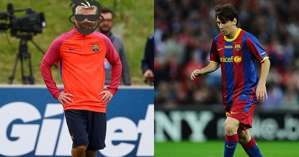 Messi xuất hiện tại Anh với bộ dạng ‘lão hóa’
