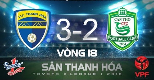 Video bàn thắng: Thanh Hóa 3-2 Cần Thơ (Vòng 18 V-League 2016)