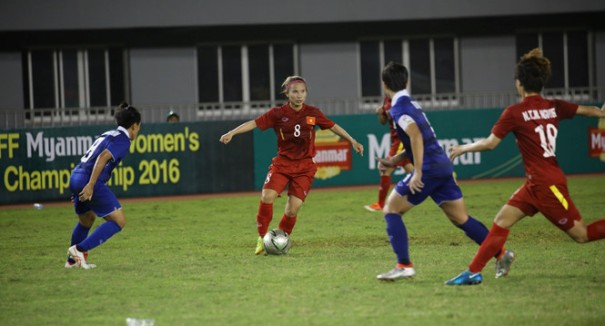 Video bàn thắng: Việt Nam 1-1 Thái Lan (Chung kết bóng đá nữ Đông Nam Á 2016)