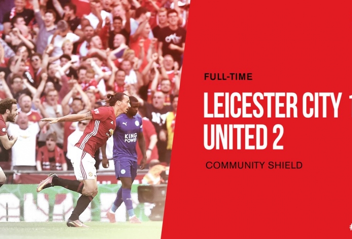 Video bàn thắng: Leicester 1-2 Man Utd (Siêu cúp Anh 2016)