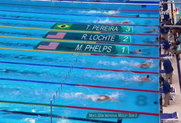 VIDEO: Michael Phelps về nhất ở bán kết 200m bơi hỗn hợp nam