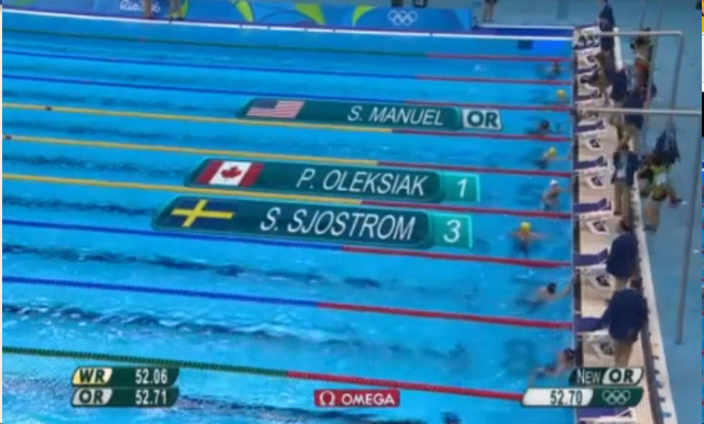 Hy hữu: VĐV Mỹ và Canada cùng giành HCV 100m bơi tự do nữ