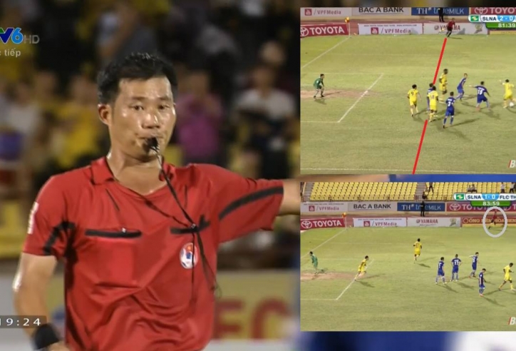 VIDEO: Trọng tài bẻ còi không công nhận bàn thắng của Phi Sơn