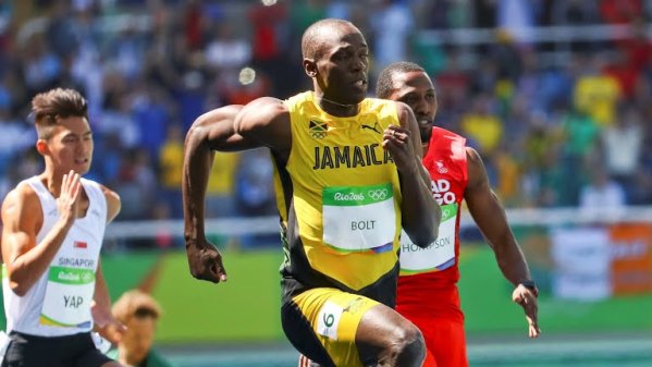 VIDEO: Usain Bolt về nhất vòng loại 100m (Olympic 2016)
