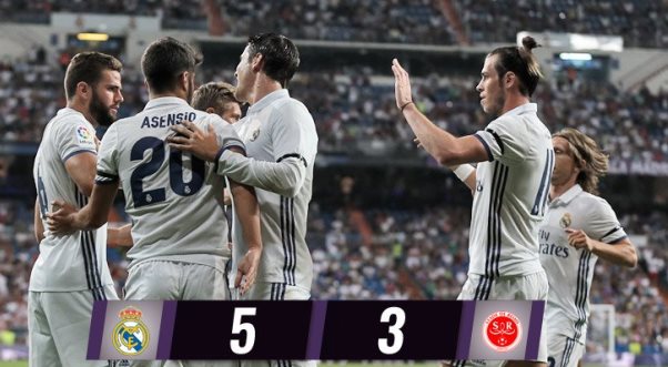 Video bàn thắng: Real Madrid 5-3 Reims (Giao hữu CLB)