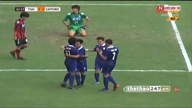 Video bàn thắng: U19 Thái Lan 3-1 U18 Sapporo (KBZ Bank Cup 2016)
