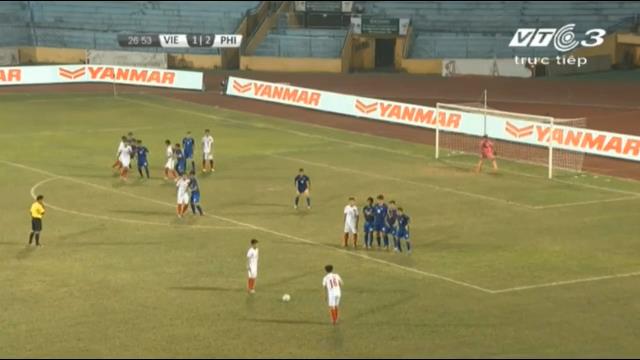 Màn phối hợp đá phạt thành bàn đẹp mắt của U19 Việt Nam