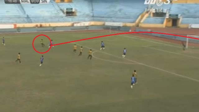 VIDEO: Siêu phẩm sút xa của U19 Malaysia vào lưới U19 Singapore