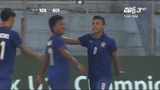 Video bàn thắng: U19 Thái Lan 2-1 U19 Đông Timor (Bán kết U19 AFF Cup 2016)