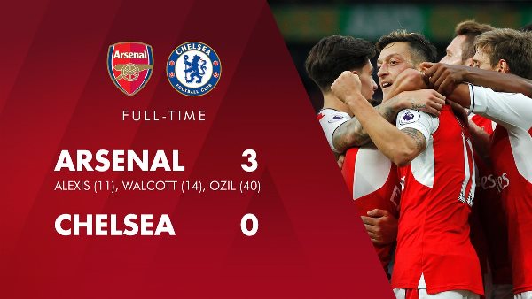 Video bàn thắng: Arsenal 3-0 Chelsea (Vòng 6 Ngoại hạng Anh)