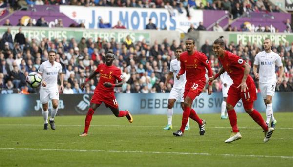 Video bàn thắng: Swansea 1-2 Liverpool (Vòng 7 Ngoại hạng Anh)