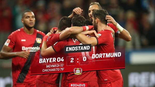 VIDEO: Chicharito tỏa sáng giúp Leverkusen đánh bại Dortmund