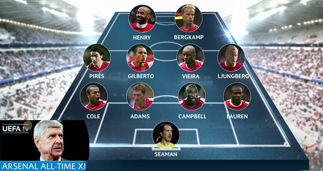 VIDEO: Đội hình mạnh nhất của HLV Wenger theo bình chọn của UEFA