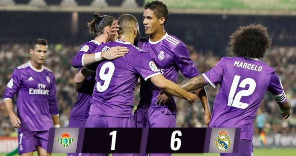 Video bàn thắng: Real Betis 1-6 Real Madrid (Vòng 8 La Liga)
