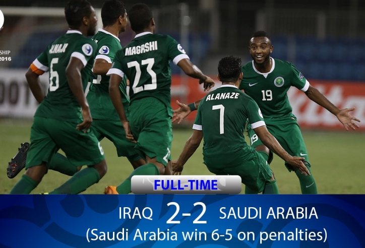 Video bàn thắng: U19 Iraq - U19 Arab Saudi (Tứ kết U19 châu Á 2016)