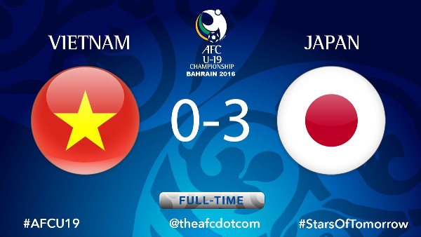 Video bàn thắng: U19 Việt Nam 0-3 U19 Nhật Bản (Bán kết U19 châu Á 2016)
